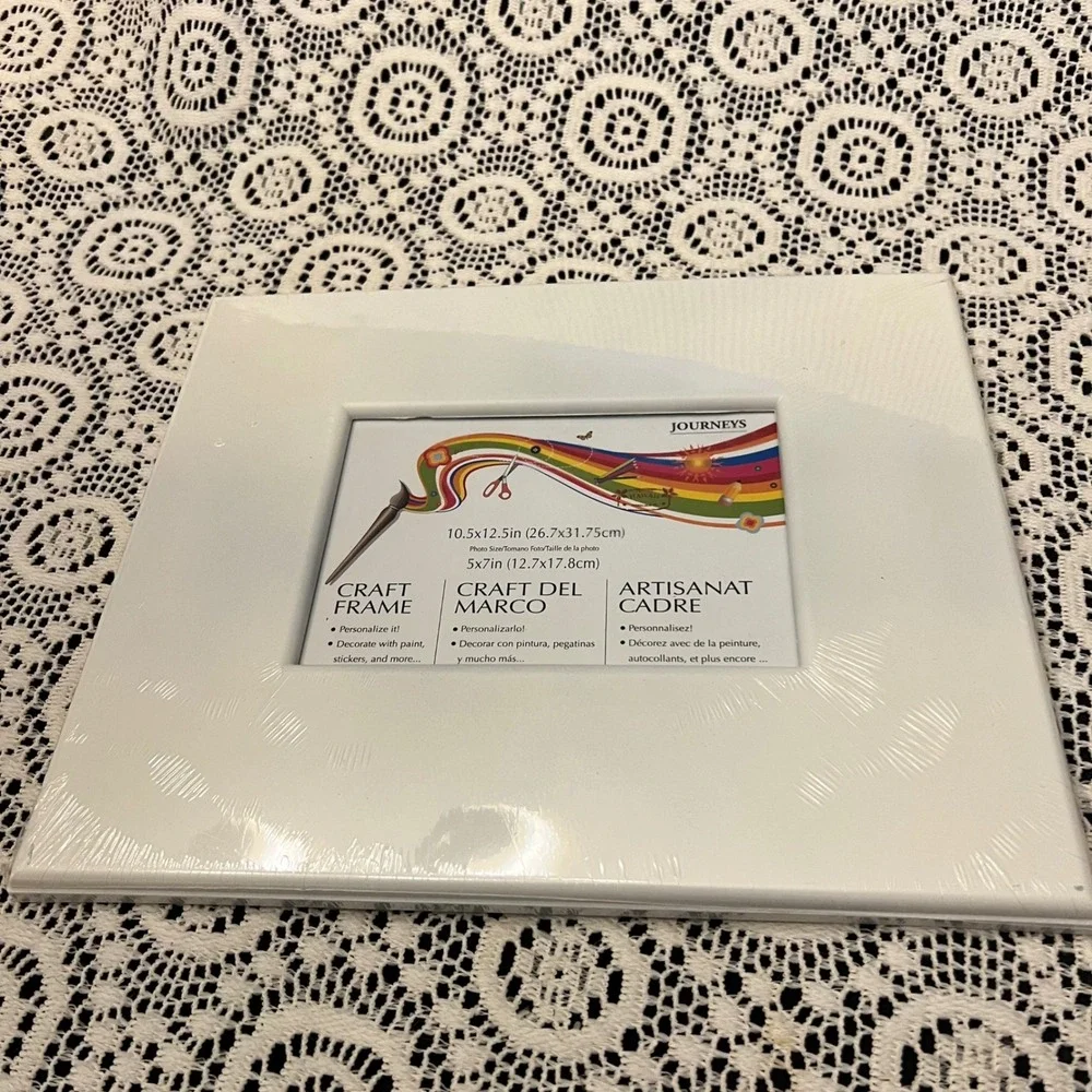 Journeys White Craft Frame | Arts Crafts Kids Memories | NWT
